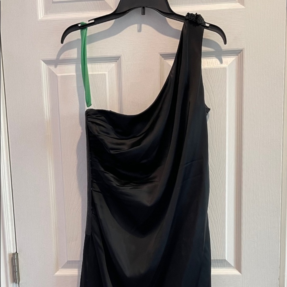 One shoulder dress sequence side strips